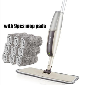 Spray Floor Mop with Reusable Microfiber Pads