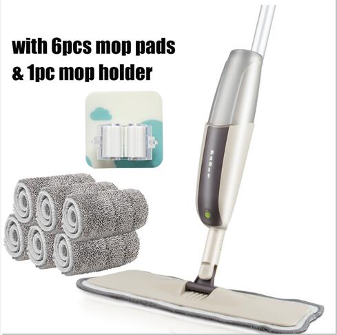 Spray Floor Mop with Reusable Microfiber Pads